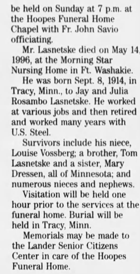 Clipping from Casper Star-Tribune